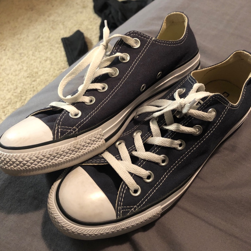 Navy low top Converse